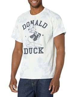 Disney Herren Donald Goes to College T-Shirt, weiß/blau, Mittel von Disney