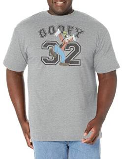 Disney Herren Goofy Collegiate T-Shirt, Athletic Heather, 5XL Groß Tall von Disney