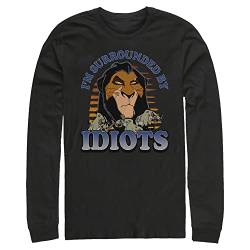 Disney Herren Idiots T-Shirt, Schwarz, 5X-Large Groß von Disney