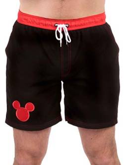 Disney Herren Mickey Mouse Badeshorts Schwarz Large von Disney