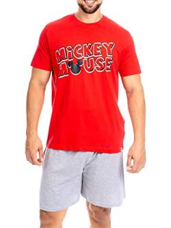 Disney Herren Mickey Mouse Schlafanzuge Rot Size Medium von Disney