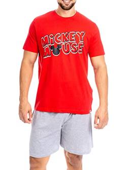 Disney Herren Mickey Mouse Schlafanzuge Rot Size Small von Disney