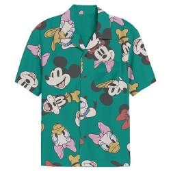 Disney Herren Mickey and Friends Button Down Shirt, Mehrfarbig, XX-Large von Disney