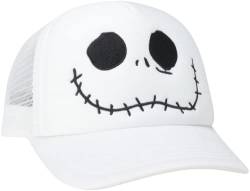 Disney Herren Mütze Nightmare Before Christmas - Jack Skellington Baseball Cap Dad Hat, Jack Skellington White, Einheitsgröße von Disney