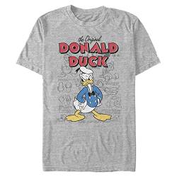 Disney Herren Original Donald Skizzenbuch T-Shirt, Athletic Heather, 3XL von Disney