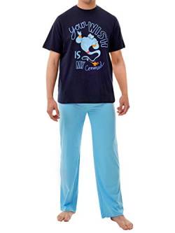Disney Herren Schlafanzug Aladdin Blau Medium von Disney