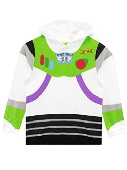 Disney Hoodie | Buzz Lightyear Pullover Jungen | Toy Story Kapuzenpullover für Kinder Weiß 122 von Disney