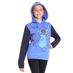 Disney Hoodie Mädchen Kinder, Stitch Baby Yoda Coole Pullover Mädchen Jugendliche 7-14 Jahren - Mädchen Geschenke (Blau/Schwarz Stitch, 11-12 Jahre) von Disney