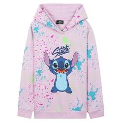 Disney Hoodie Mädchen Kinder, Stitch Baby Yoda Coole Pullover Mädchen Jugendliche 7-14 Jahren - Mädchen Geschenke (Rosa Stitch, 13-14 Jahre) von Disney