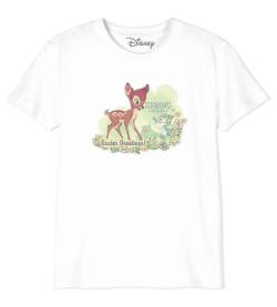 Disney Jungen Bodbambts002 T-Shirt, weiß, 8 Jahre von Disney