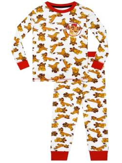 Disney Jungen Die Garde der Löwen Lion Guard Kion Schlafanzug Slim Fit 128 von Disney