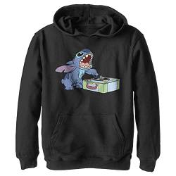 Disney Jungen Dj Stitch Hoodie, Schwarz, M von Disney