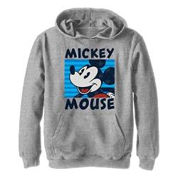 Disney Jungen Klassischer Mickey Mickeys Stripes Hoodie, Athletisch Heather, S von Disney
