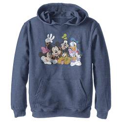 Disney Jungen Mickey Group Hoodie, Marineblau Heather, M von Disney