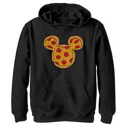 Disney Jungen Mickey Pizza Ears Hoodie, Schwarz, L von Disney