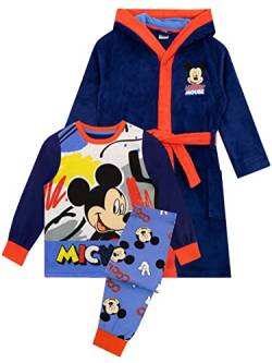 Disney Jungen Schlafanzug Bademäntel Mickey Mouse Blau 110 von Disney