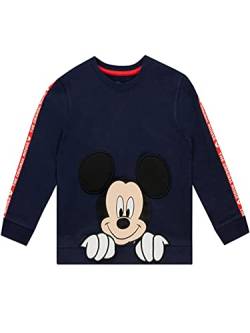 Disney Jungen Sweatshirt Mickey Mouse Blau 122 von Disney