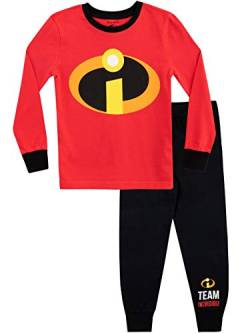 Disney Jungen The Incredibles Schlafanzug Slim Fit Rot 104 von Disney