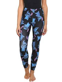 Disney Juniors Womens Leggings Stitch All Over Print Stretch (Black, Large) von Disney