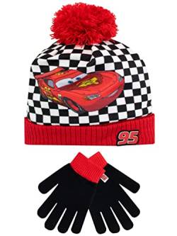 Disney Kinder Wintermütze und Handschuhe Set Cars Rot One Size von Disney