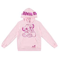 Disney Ladies Lion King Fashion Sweatshirt - Ladies Classic Hakuna Matata Clothing Lion King Foil Hoody (Blush, Large) von Disney