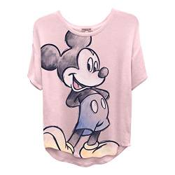 Disney Ladies Mickey Mouse Fashion Shirt - Ladies Classic Mickey Mouse Clothing Mickey Mouse Big Character Tee (Blush, X-Small) von Disney