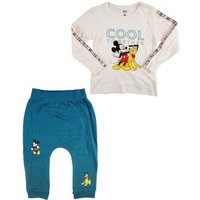 Disney Langarmshirt Disney Mickey Maus Baby 2tlg.Set langarm Shirt plus Hose Gr. 62 bis 92, Baumwolle von Disney
