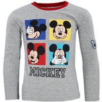 Disney Langarmshirt Disney Mickey Maus Kinder Jungen Langarm Shirt Gr. 98 bis 128 von Disney