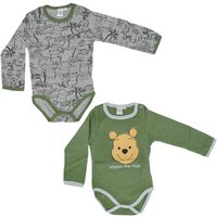 Disney Langarmwickelbody Disney Winnie der Pooh Baby 2er Pack langarm Body Strampler Gr. 62 - 92 von Disney