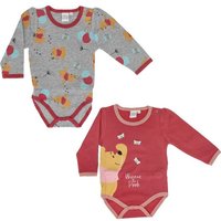 Disney Langarmwickelbody Disney Winnie der Pooh Baby 2er Pack langarm Body Strampler Gr. 62 bis 92 von Disney