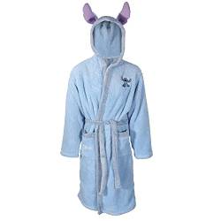 Disney Lilo & Stich Damen-Bademantel, superweicher Fleece-Stick, blau, Small-Medium von Disney