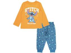 Disney Lilo und Stitch Schlafanzug Pyjama (DE/NL/SE/PL, Numerisch, 134, Regular, orange) von Disney