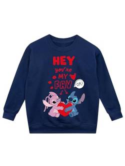 Disney Lilo & Stitch Sweatshirt | Stitch Pullover für Mädchen | Stitch Kleidung für Mädchen | Blau 140 von Disney