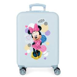 Disney Love Minnie Kabinenkoffer Rosa 37x55x20 cms Hartschalen ABS Kombinationsschloss 32L 2,5Kgs 4 Doppelräder Handgepäck Blau von Disney