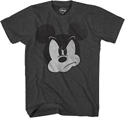 Disney Mad Mickey Mouse Herren T-Shirt für Erwachsene, Premium Charcoal Heather, 4XL von Disney