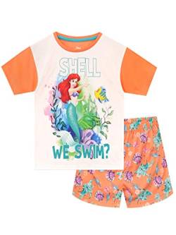 Disney Mädchen Arielle, die Meerjungfrau Schlafanzug The Little Mermaid Orange 140 von Disney