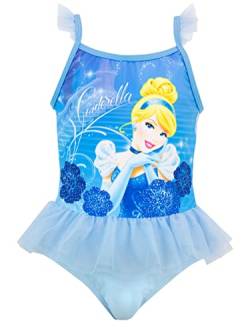 Disney Mädchen Cinderella Badeanzug Blau 140 von Disney