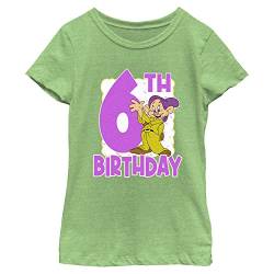 Disney Mädchen Dopey 6th Bday T-Shirt, M von Disney