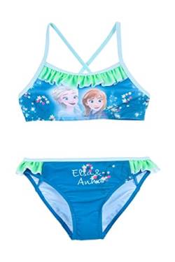 Disney Mädchen Frozen Badeanzug Bikini-Set, blau, 8 Jahre von Disney