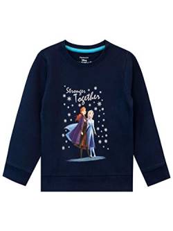 Disney Mädchen Frozen Sweatshirt Blau 104 von Disney