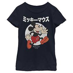 Disney Mädchen Mickey Classic Kanji Comic T-shirt, Navy, XS von Disney