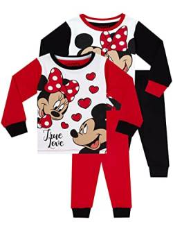 Disney Mädchen Schlafanzug Minnie Mouse 2 Pack Mehrfarbig 116 von Disney