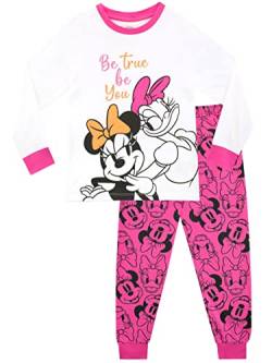 Disney Mädchen Schlafanzug Minnie Mouse und Daisy Duck Rosa 116 von Disney