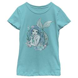 Disney Mädchen Simple Tonal Ariel T-Shirt, S von Disney