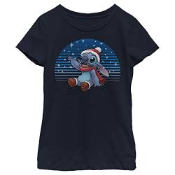 Disney Mädchen Snowing Stitch T-Shirt, L von Disney