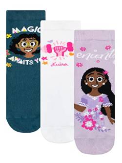 Disney Mädchen Socken im 3er Pack Encanto Mehrfarbig 31-36 von Disney