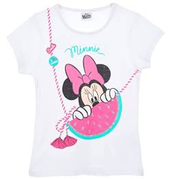 Disney Mädchen Ts Ml T-Shirt, weiß, 8 Jahre von Disney