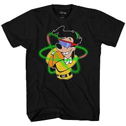 Disney Mens Powerline Goofy Shirt - A Goofy Movie - Powerline Max Goof Graphic T-Shirt (Black Powerline, X-Large) von Disney
