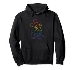 Disney Mickey And Friends Rainbow Pride Outline Classic Pose Pullover Hoodie von Disney