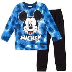 Disney Mickey Mouse Baby Boys Fleece Sweatshirt Jogger Pants Set Blue/Black 12 Months von Disney